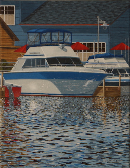 Blue Boat 14x11
